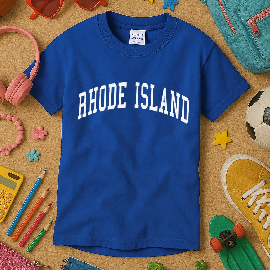 Rhode Island Throwback Design Classic Kids T-Shirt
