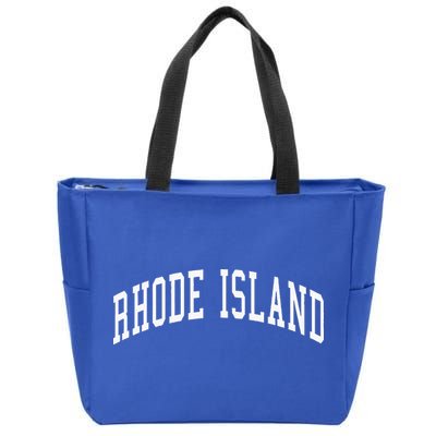 Rhode Island Throwback Design Classic Zip Tote Bag