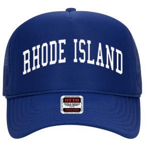 Rhode Island Throwback Design Classic High Crown Mesh Back Trucker Hat