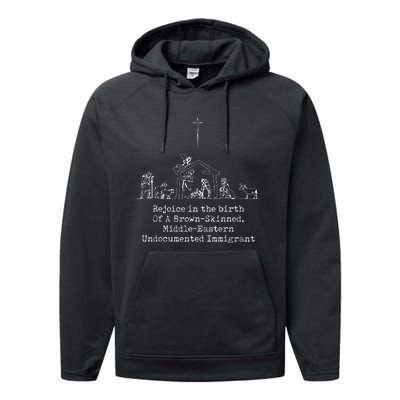 Rejoice In The Birth Of A Brownskinned Performance Fleece Hoodie