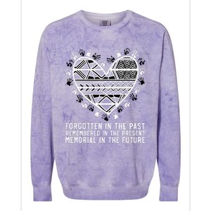 Remembered In The Present Orange Day Indigenous Children Colorblast Crewneck Sweatshirt