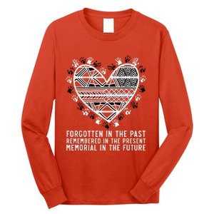 Remembered In The Present Orange Day Indigenous Children Long Sleeve Shirt