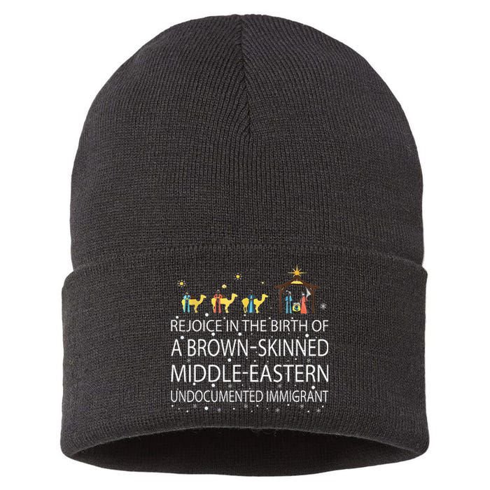 Rejoice In The Birth Of A Brown Skinned Middle Eastern Sustainable Knit Beanie