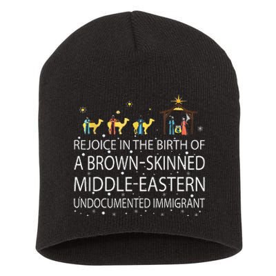 Rejoice In The Birth Of A Brown Skinned Middle Eastern Short Acrylic Beanie