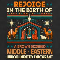 Rejoice In The Birth Of A Brown Skinned Middle Eastern Jesus Cool Comfort Performance Bucket Hat