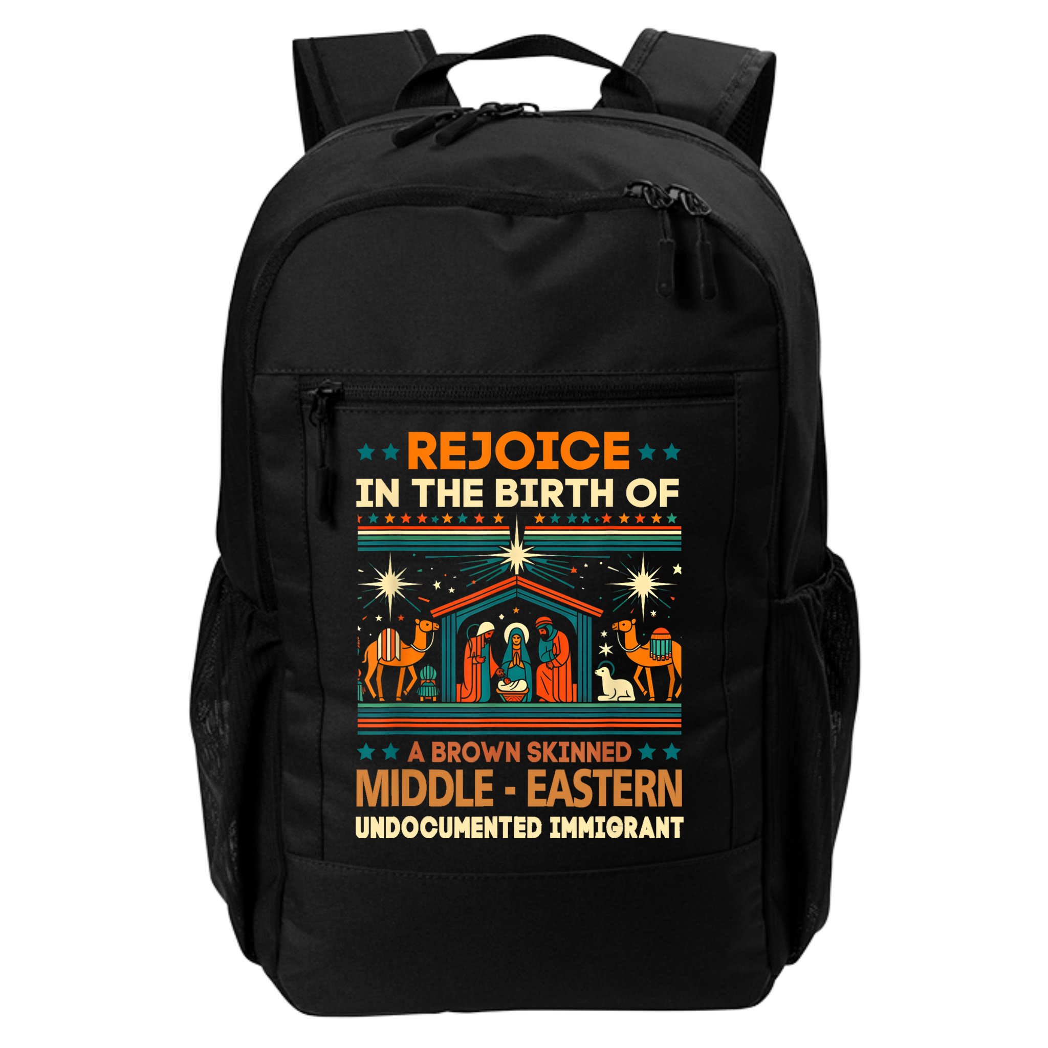 Rejoice In The Birth Of A Brown Skinned Middle Eastern Jesus Backpack