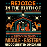 Rejoice In The Birth Of A Brown Skinned Middle Eastern Jesus Baby Bodysuit