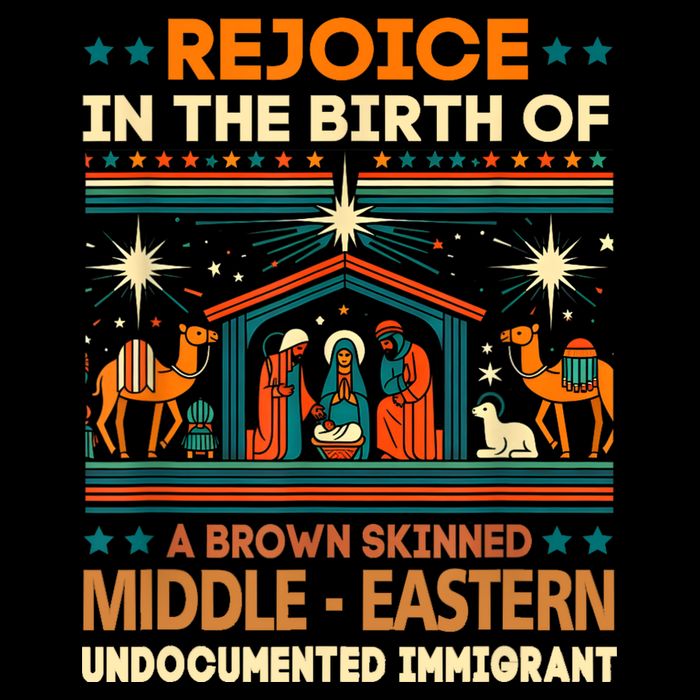 Rejoice In The Birth Of A Brown Skinned Middle Eastern Jesus Baby Bodysuit