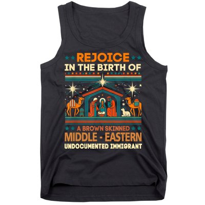 Rejoice In The Birth Of A Brown Skinned Middle Eastern Jesus Tank Top