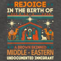 Rejoice In The Birth Of A Brown Skinned Middle Eastern Jesus Vector Backpack