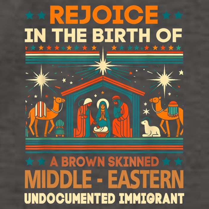 Rejoice In The Birth Of A Brown Skinned Middle Eastern Jesus Vector Backpack