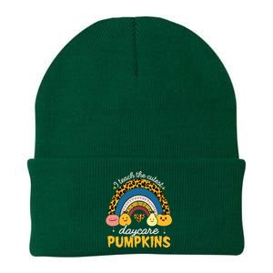 Rainbow I Teach The Cutest Pumpkin Halloween Daycare Teacher Knit Cap Winter Beanie