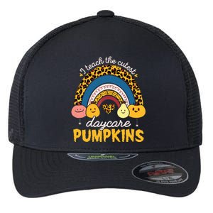 Rainbow I Teach The Cutest Pumpkin Halloween Daycare Teacher Flexfit Unipanel Trucker Cap