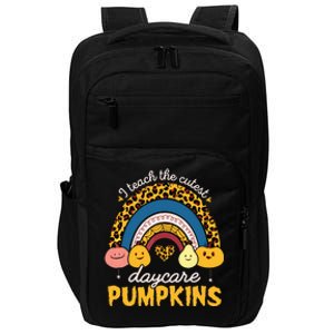 Rainbow I Teach The Cutest Pumpkin Halloween Daycare Teacher Impact Tech Backpack