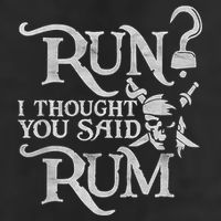 Run I Thought You Said Rum Funny Pirate Running Wine Lover Adult Drive Performance Visor