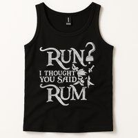 Run I Thought You Said Rum Funny Pirate Running Wine Lover Tank Top