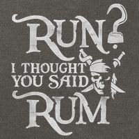 Run I Thought You Said Rum Funny Pirate Running Wine Lover Cotton Canvas Backpack