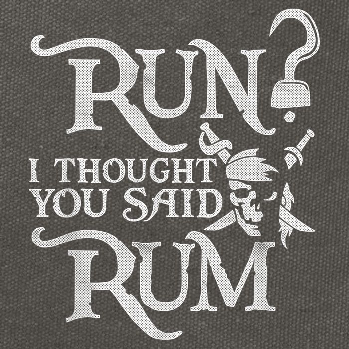 Run I Thought You Said Rum Funny Pirate Running Wine Lover Cotton Canvas Backpack