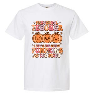 Retro I Teach Cutest Pumpkins In The Patch Preschool Teacher Garment-Dyed Heavyweight T-Shirt