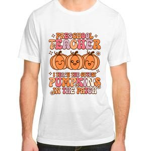 Retro I Teach Cutest Pumpkins In The Patch Preschool Teacher Adult ChromaSoft Performance T-Shirt