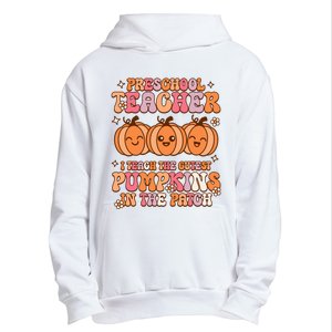 Retro I Teach Cutest Pumpkins In The Patch Preschool Teacher Urban Pullover Hoodie