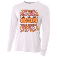 Retro I Teach Cutest Pumpkins In The Patch Preschool Teacher Cooling Performance Long Sleeve Crew