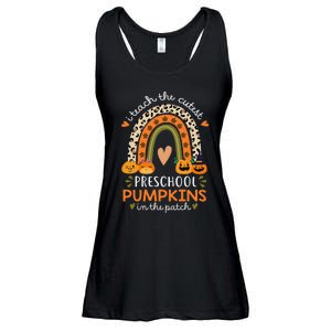 Rainbow I Teach The Cutest Pumpkins In Patch Fall Preschool Ladies Essential Flowy Tank