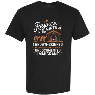 Rejoice In The Birth Of A Brown Skinned Christmas Christian Garment-Dyed Heavyweight T-Shirt