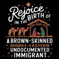 Rejoice In The Birth Of A Brown Skinned Christmas Christian Drawstring Bag