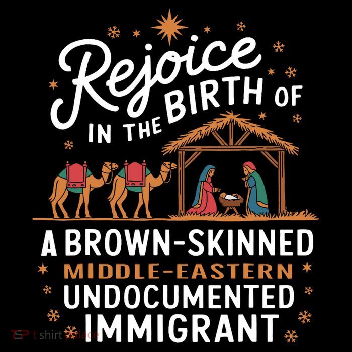 Rejoice In The Birth Of A Brown Skinned Christmas Christian Drawstring Bag