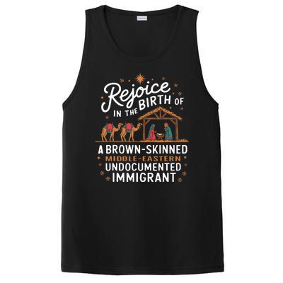 Rejoice In The Birth Of A Brown Skinned Christmas Christian PosiCharge Competitor Tank