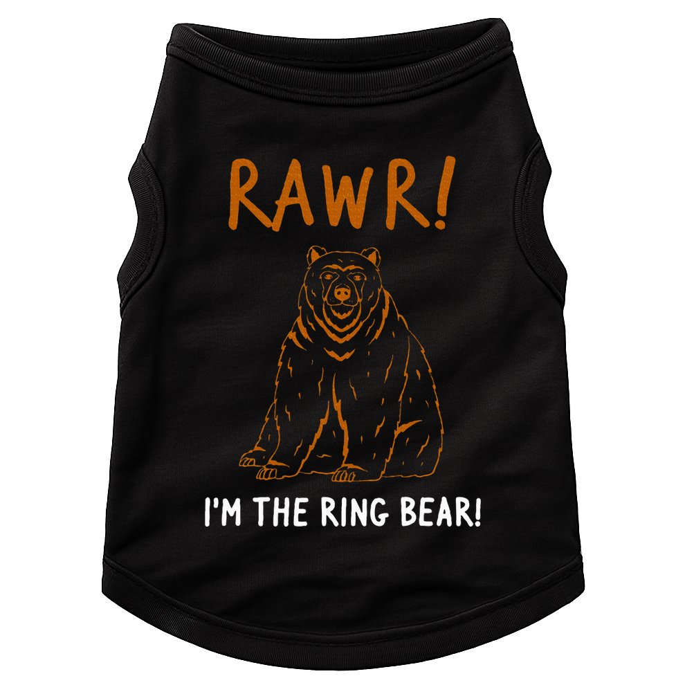 Rawr! Im The Ring Bear Boy Ring Bearer Wedding Event Doggie Tank