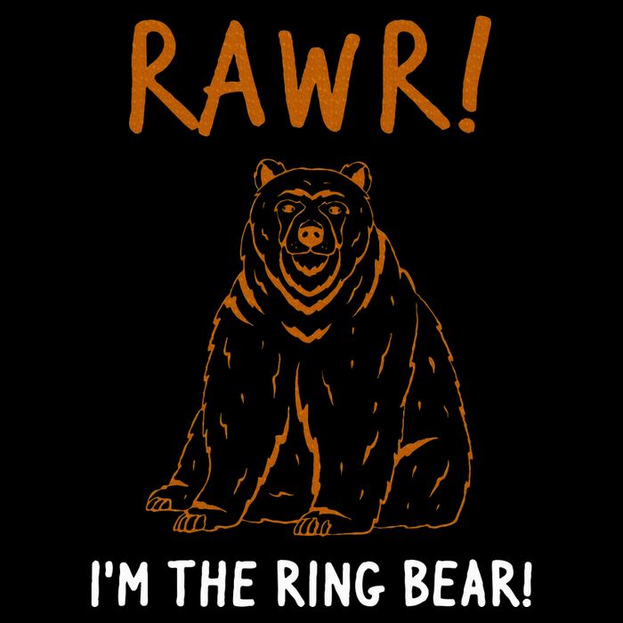 Rawr! Im The Ring Bear Boy Ring Bearer Wedding Event T-Shirt