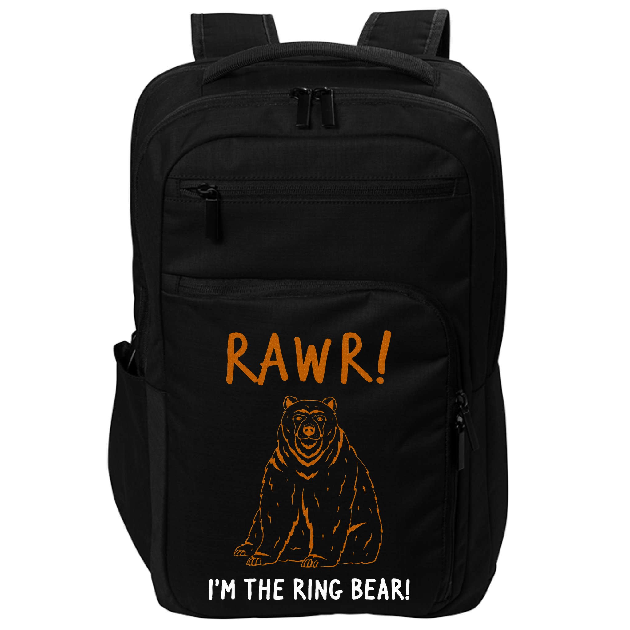 Rawr! Im The Ring Bear Boy Ring Bearer Wedding Event Impact Tech Backpack
