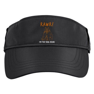 Rawr! Im The Ring Bear Boy Ring Bearer Wedding Event Adult Drive Performance Visor
