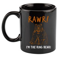 Rawr! Im The Ring Bear Boy Ring Bearer Wedding Event 11oz C Handle Ceramic Mug