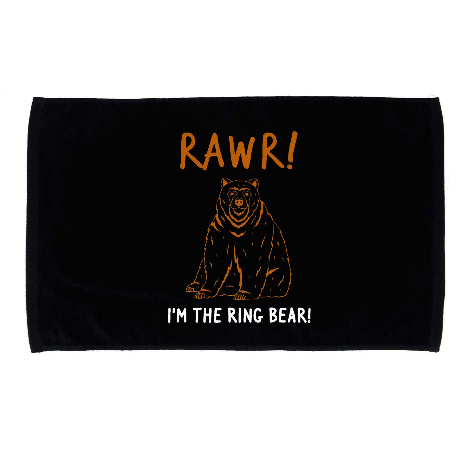 Rawr! Im The Ring Bear Boy Ring Bearer Wedding Event Microfiber Hand Towel