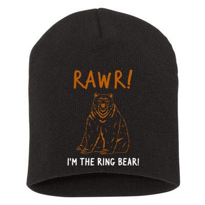 Rawr! Im The Ring Bear Boy Ring Bearer Wedding Event Short Acrylic Beanie