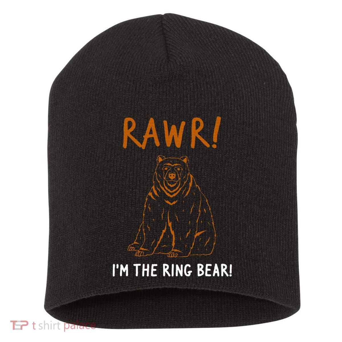 Rawr! Im The Ring Bear Boy Ring Bearer Wedding Event Short Acrylic Beanie