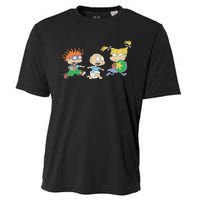 Rugrats Iconic Trio Angelica Tommy Chuckie Big Chest Logo Cooling Performance Crew T-Shirt