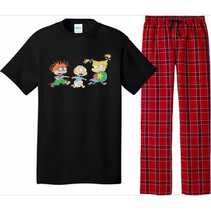 Rugrats Iconic Trio Angelica Tommy Chuckie Big Chest Logo Pajama Set