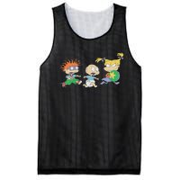 Rugrats Iconic Trio Angelica Tommy Chuckie Big Chest Logo Mesh Reversible Basketball Jersey Tank