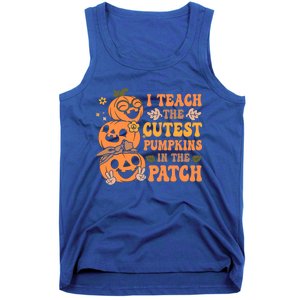 Retro I Teach Cutest Pumpkins In The Patch Teacher Halloween Meaningful Gift Tank Top