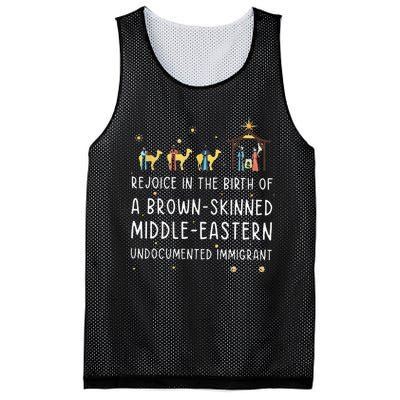 Rejoice In The Birth Of A Brown Skinned Middle Eastern  Mesh Reversible Basketball Jersey Tank