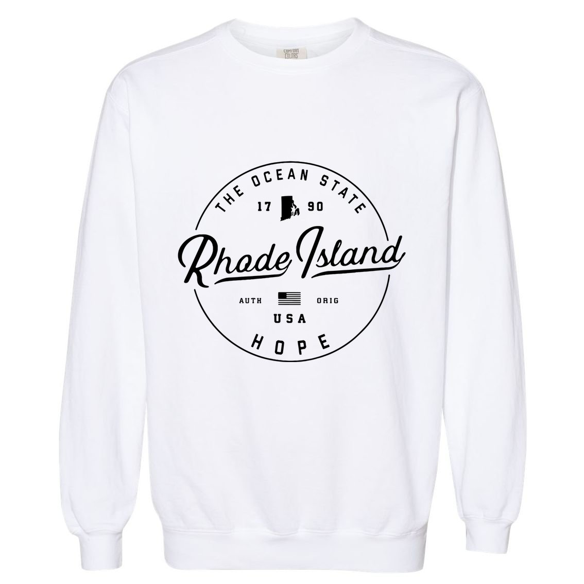 Rhode Island Us State Travel Vacation Ri Usa Garment-Dyed Sweatshirt