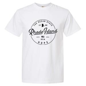 Rhode Island Us State Travel Vacation Ri Usa Garment-Dyed Heavyweight T-Shirt