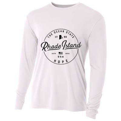 Rhode Island Us State Travel Vacation Ri Usa Cooling Performance Long Sleeve Crew
