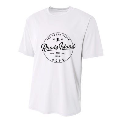 Rhode Island Us State Travel Vacation Ri Usa Youth Performance Sprint T-Shirt