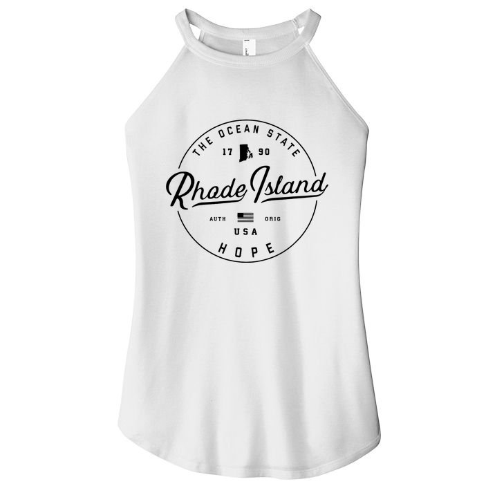 Rhode Island Us State Travel Vacation Ri Usa Women's Perfect Tri Rocker Tank