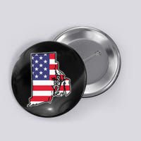 Rhode Island Usa Flag State Outline Patriotic American Button